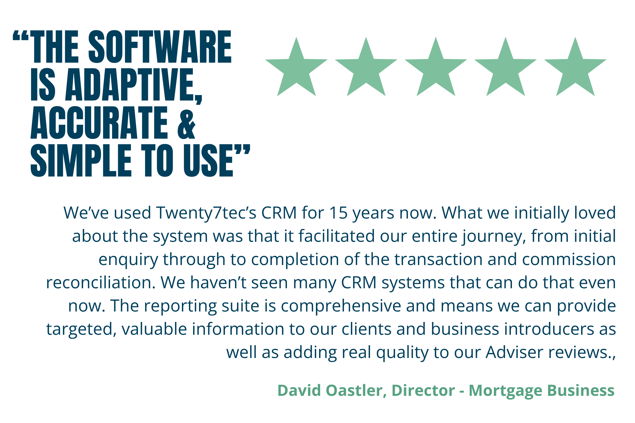 David Oastler testimonial