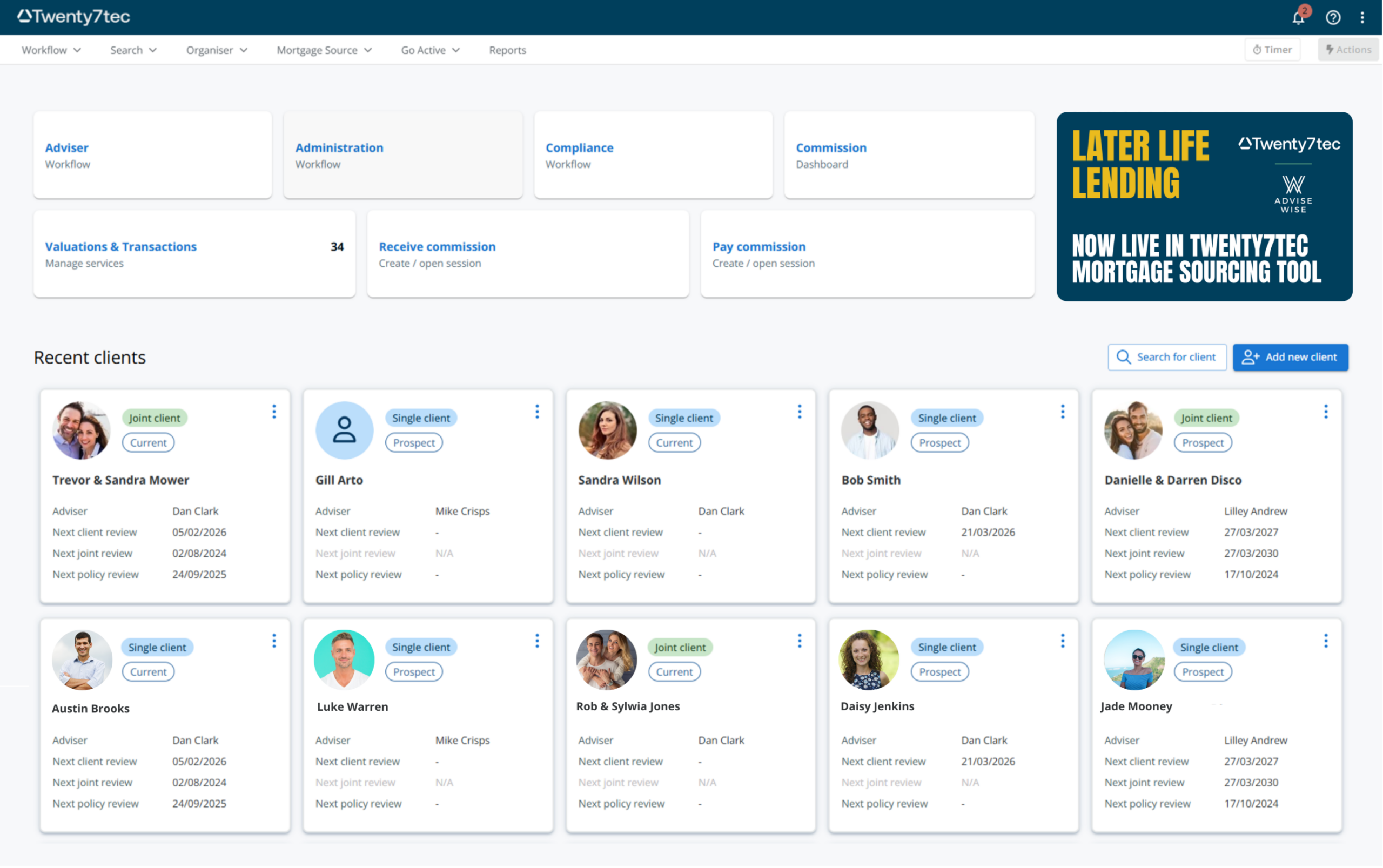 ADVICE — CRM for Mortgage and Wealth