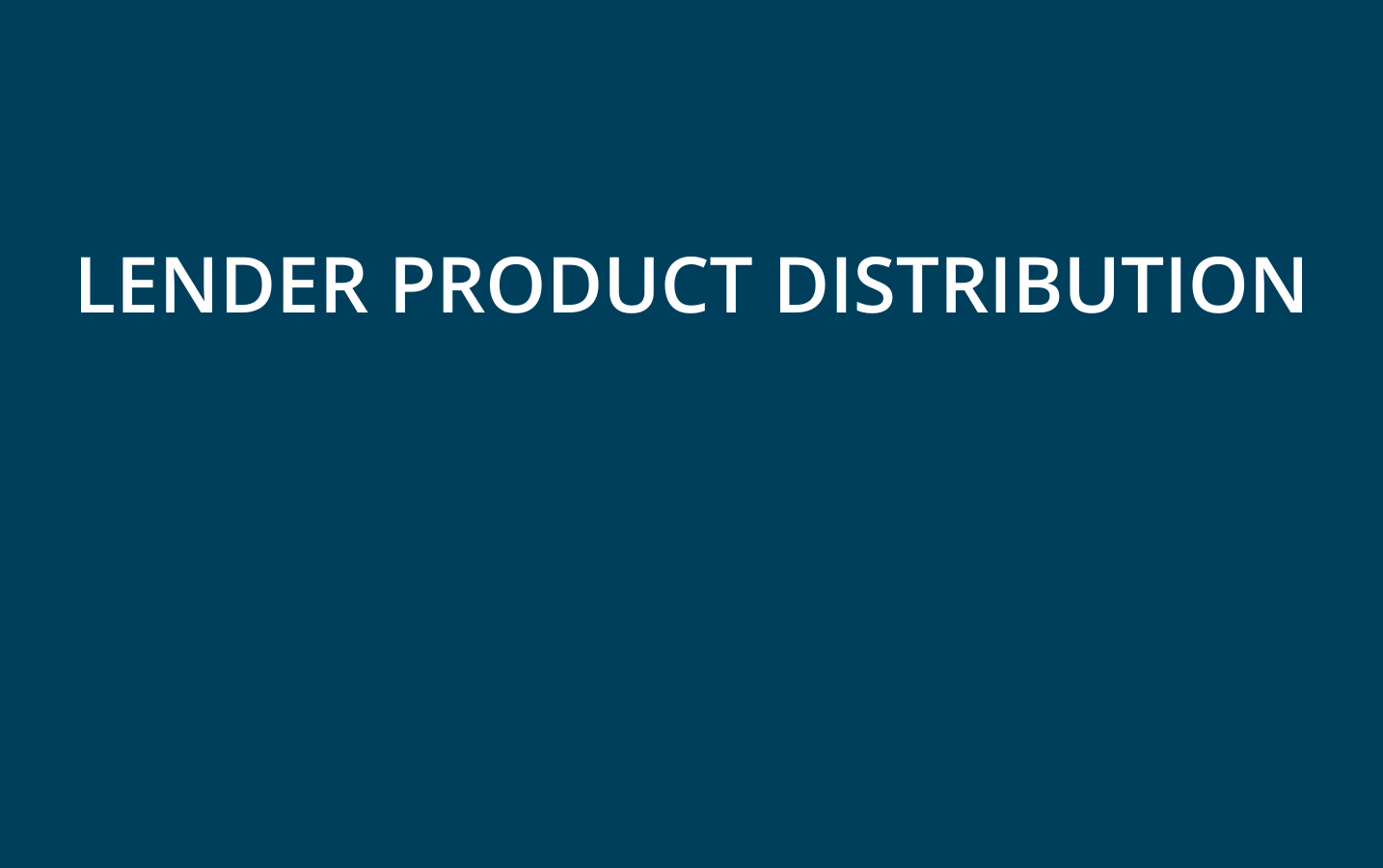 GATEWAY Lender Product Distribution preview
